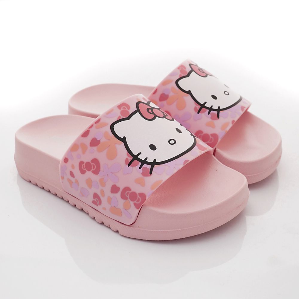 HELLO KITTY - 凱蒂貓休閒拖鞋-親子款(中小童款)-拖鞋款-粉色
