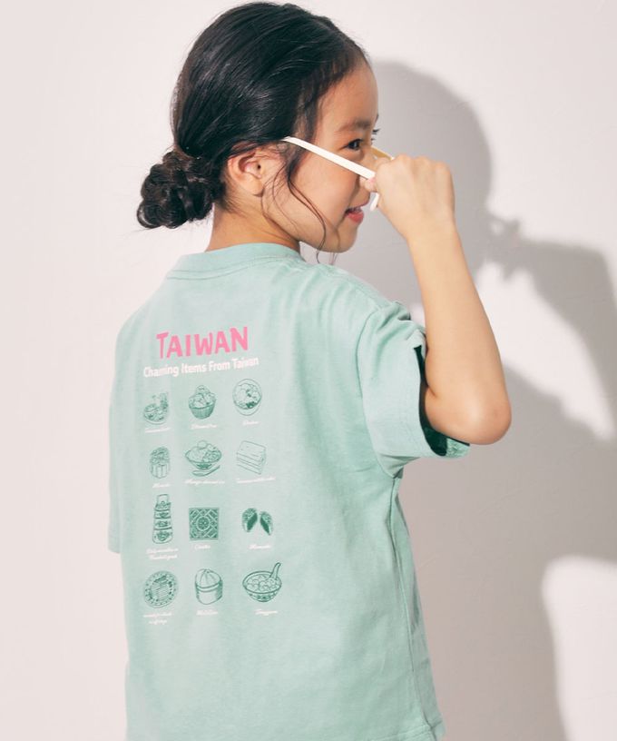 日本 devirock - 100%棉 世界美食印花短袖上衣-越南風-黑