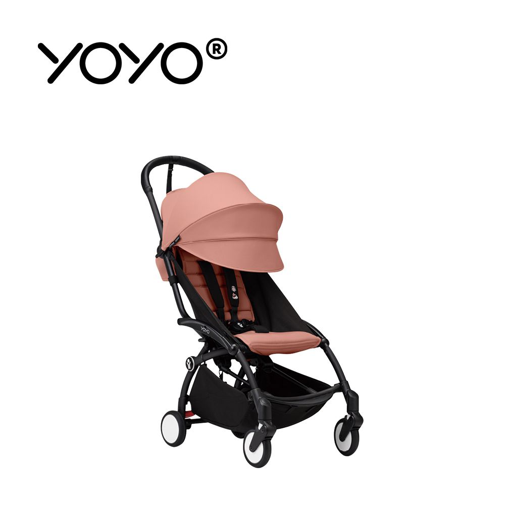 YOYO³ 6+推車組合-(含車架)-黑色車架+桃色
