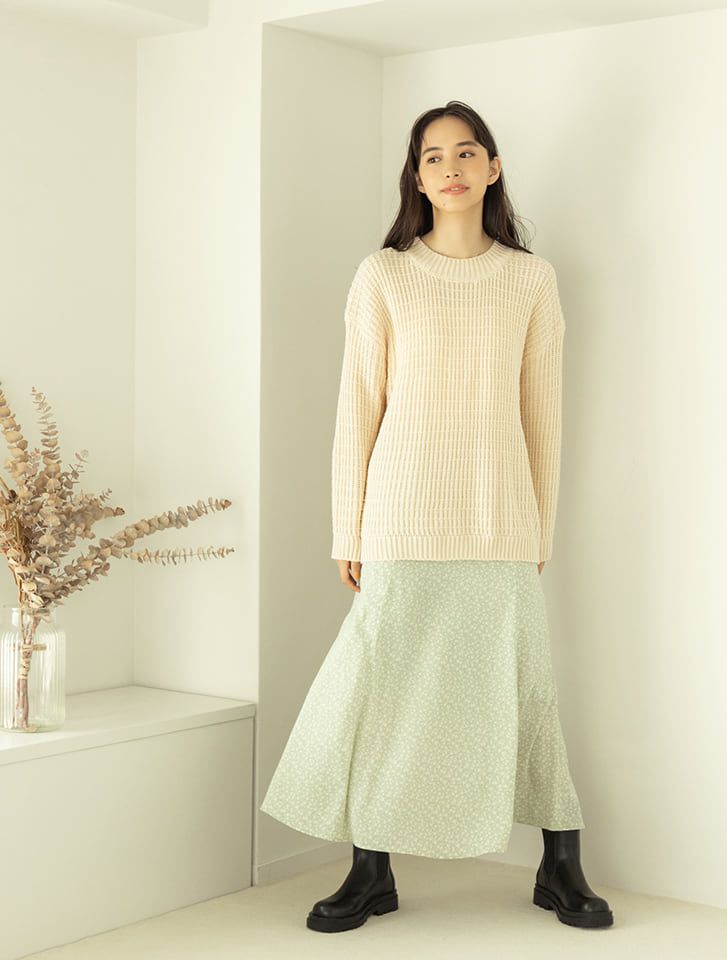 日本 fifth - 小碎花清新長裙-綠