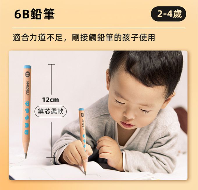MiDeer - 兒童專用三角鉛筆-HB(30PCS)