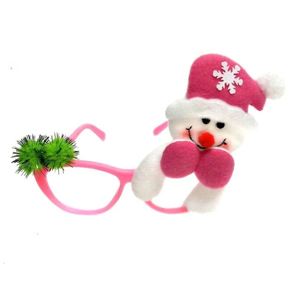 MODACore 摩達客 - 聖誕派對造型眼鏡-粉紅帽雪人
