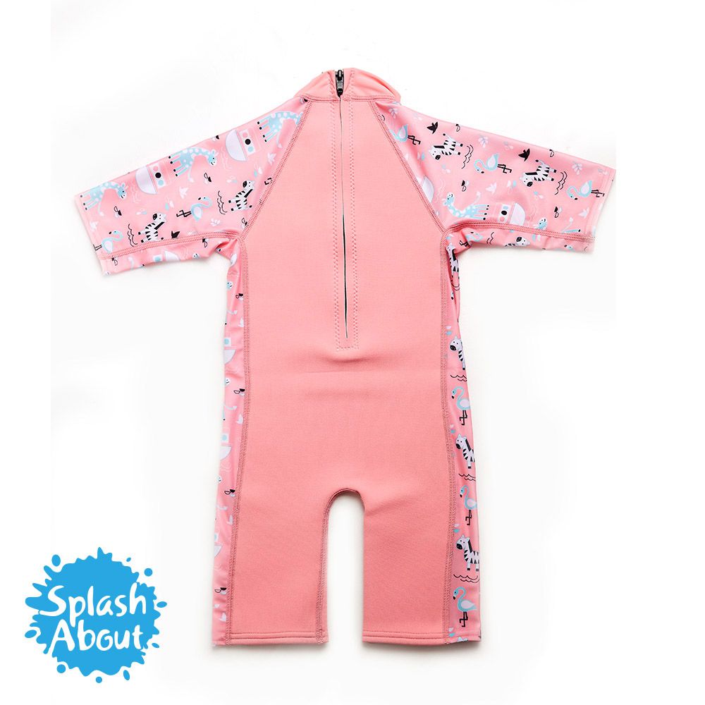 Splash About 潑寶 - UV Combie 兒童防寒泳裝-粉紅動物園
