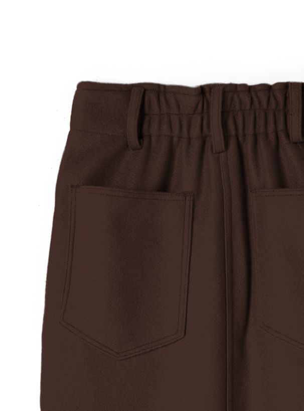 日本 GRL - 毛呢感百搭直筒裙-淺米