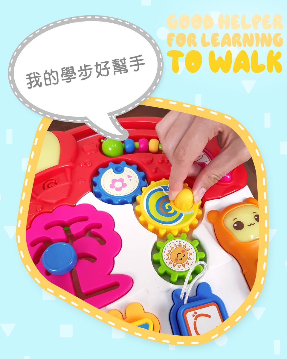 Kikimmy - 三合一寶寶益智助步車-綠