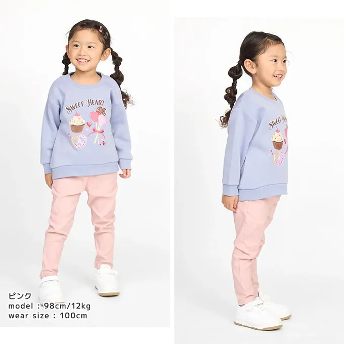 日本 ZOOLAND - 裏起毛 超彈力舒適長褲-車車-黑