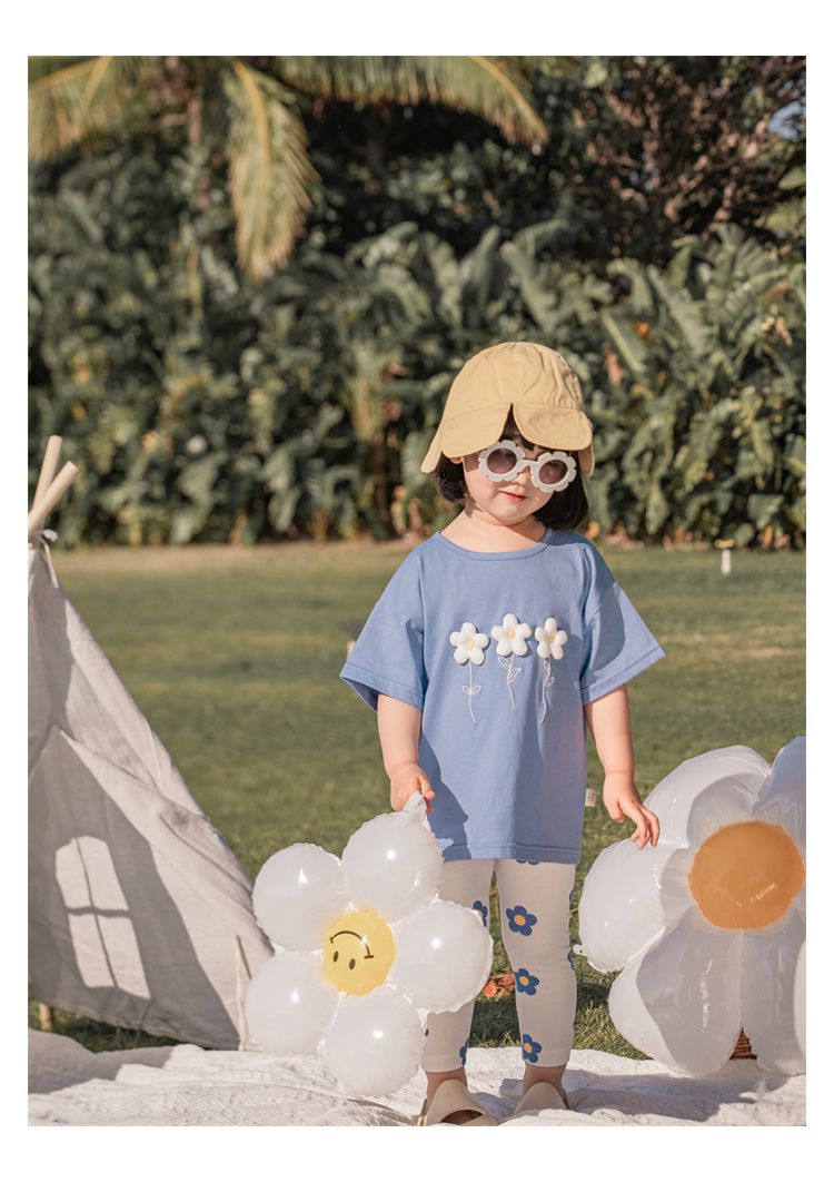 純棉立體圓領休閒短袖上衣-愛心-粉色