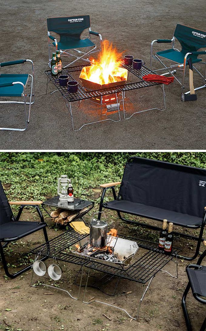 日本CAPTAIN STAG - 戶外露營折疊火烤桌