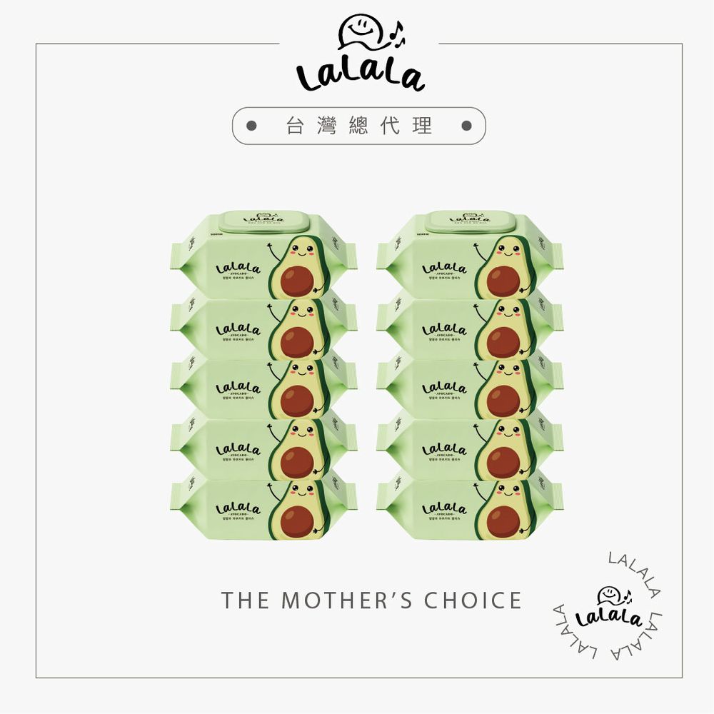 LALALA酪梨濕紙巾100抽－10入-箱購
