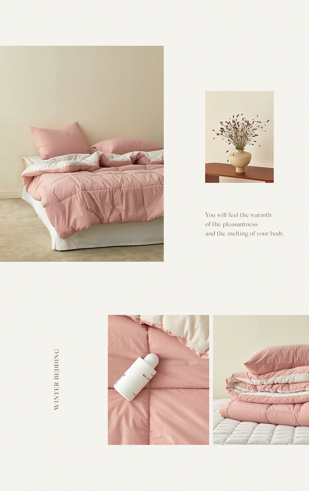 韓國 Maatila - 可水洗刷毛高密度60支棉棉被-玫瑰拿鐵