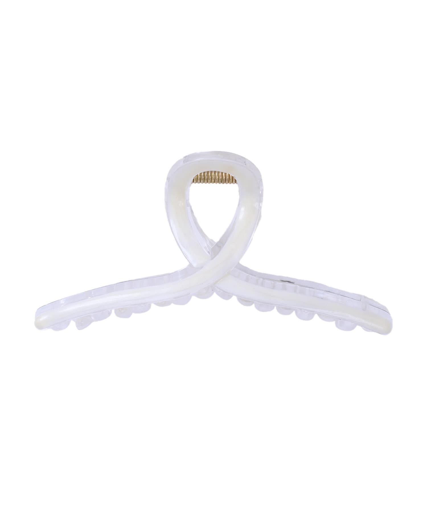 日本 Lattice - 透明軟糖壓克力抓夾/鯊魚夾-淺灰