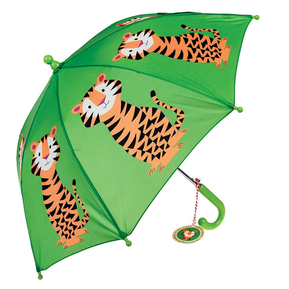 英國 Rex London - 幼童/兒童自動傘-老虎