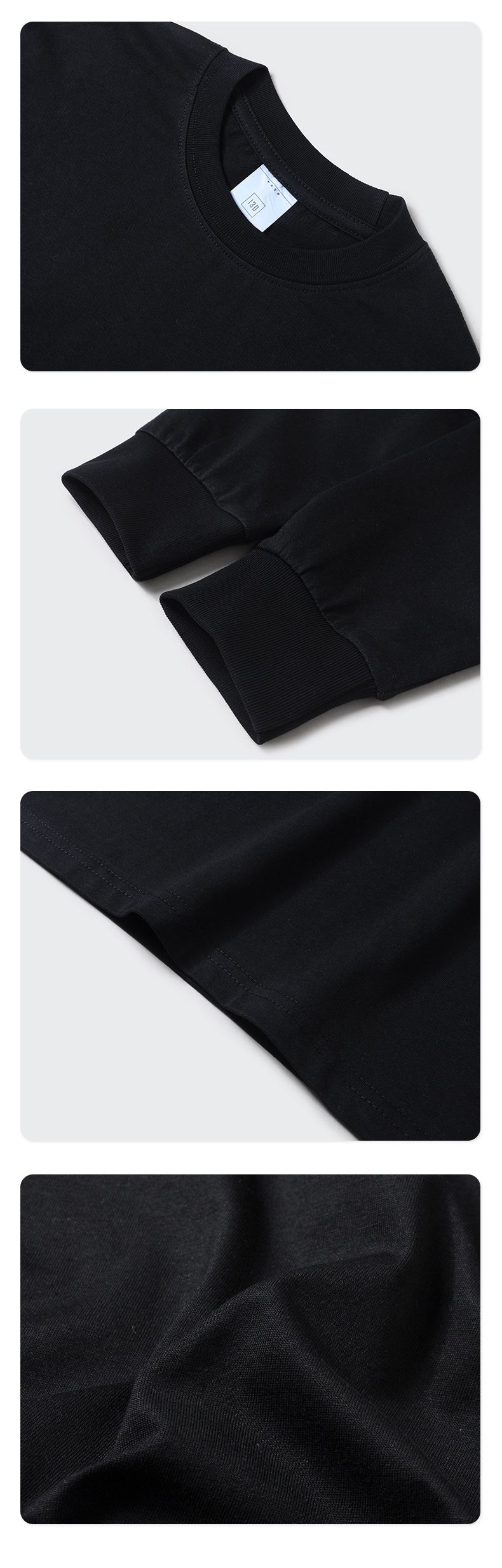 純棉基礎款長袖上衣-深藍色