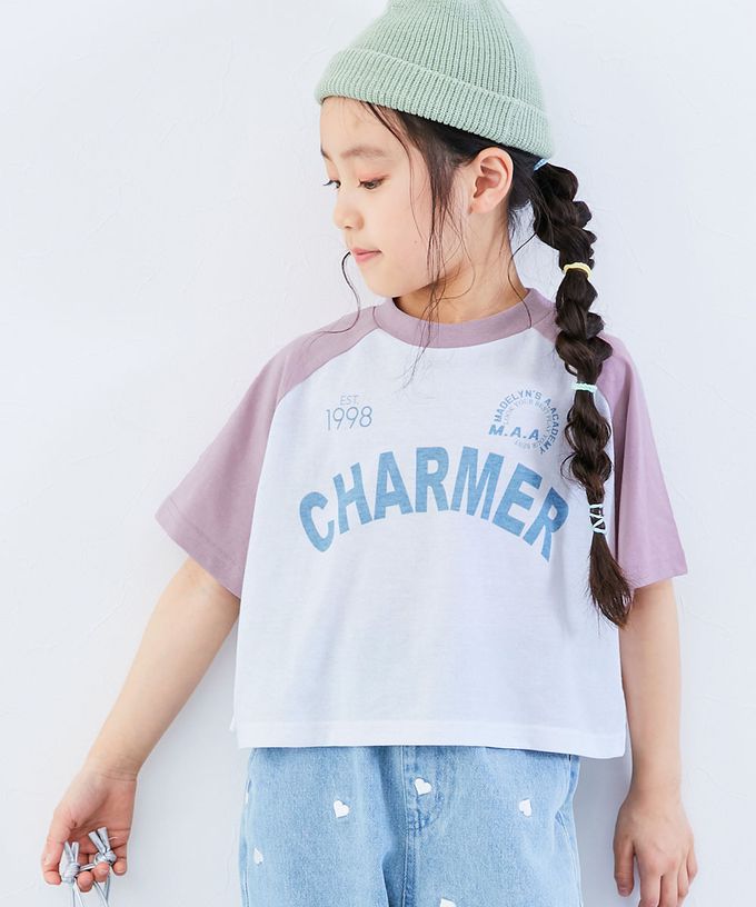 日本 devirock - 女孩運動風設計款短袖上衣-側線-黑白