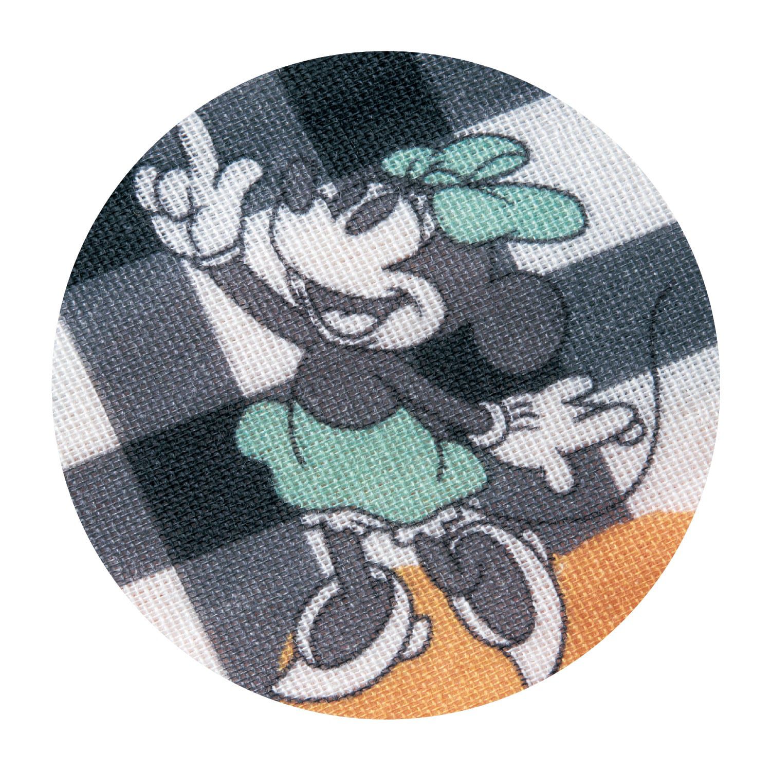 日本千趣會 - 迪士尼二重紗荷葉邊短袖甚平-米妮花園-嫩綠