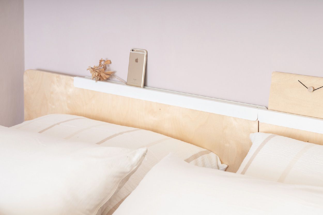 走走家具 - 模組單人加大床架-清新白 (105 / 217 / 66 (cm);座高 24 (cm))