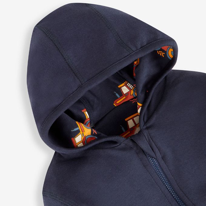 英國 JoJo Maman BeBe - 幼/兒童雙面穿100%純棉保暖連帽外套-吉普車