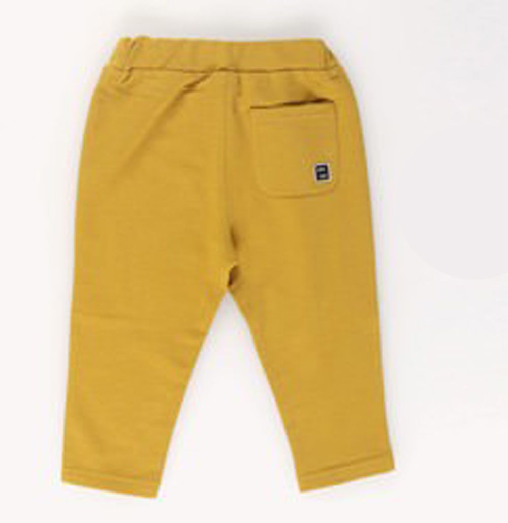 百搭定番彈力七分褲-素色-芥末黃