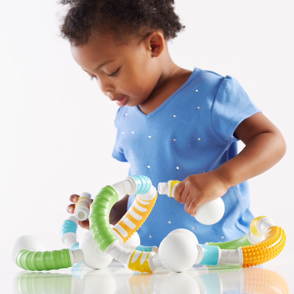 美國 guidecraft - 觸覺磁力彎彎積木-20件