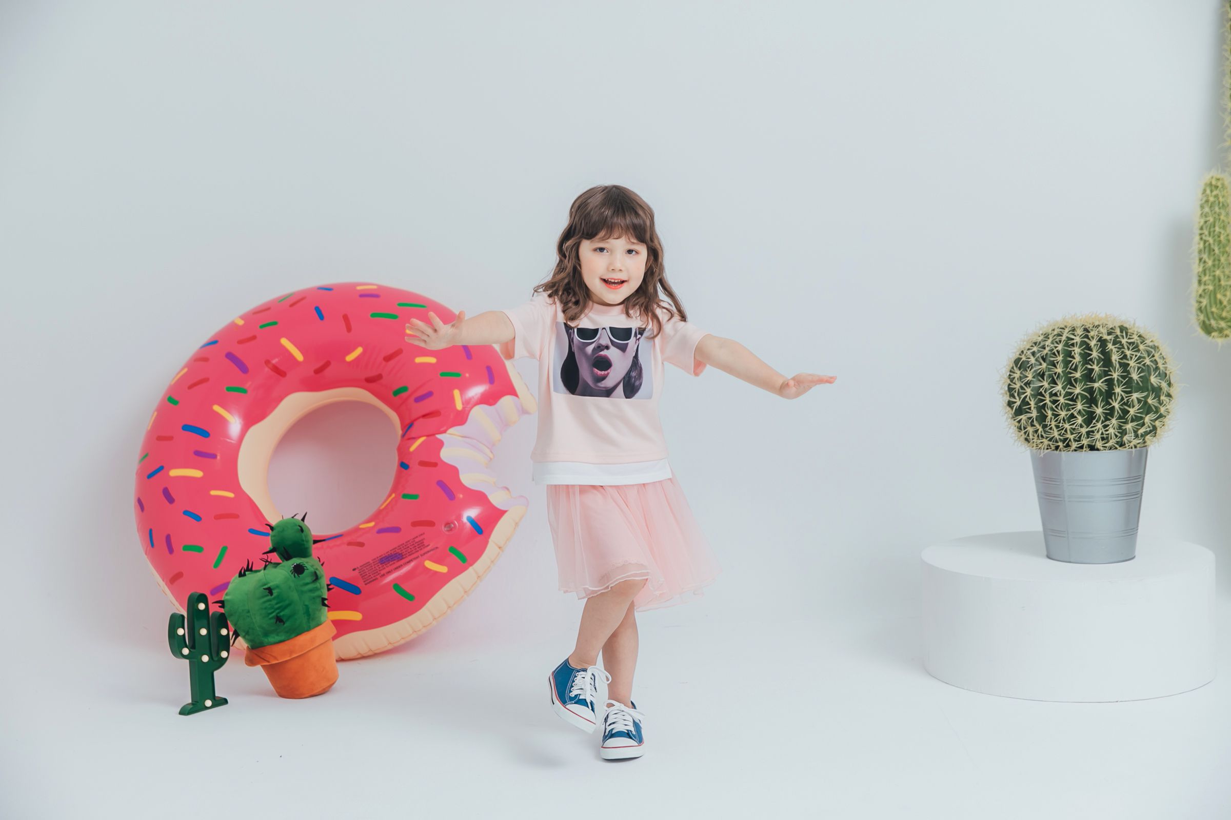 Peachy - 北鼻款*獨家訂製綿柔空氣紗裙-短裙款-蜜桃粉