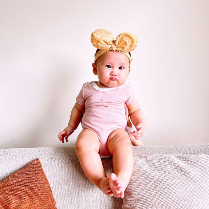 YOUrs - 竹節棉清新甜包屁衣2件組-甜芋粉+蜜桃粉