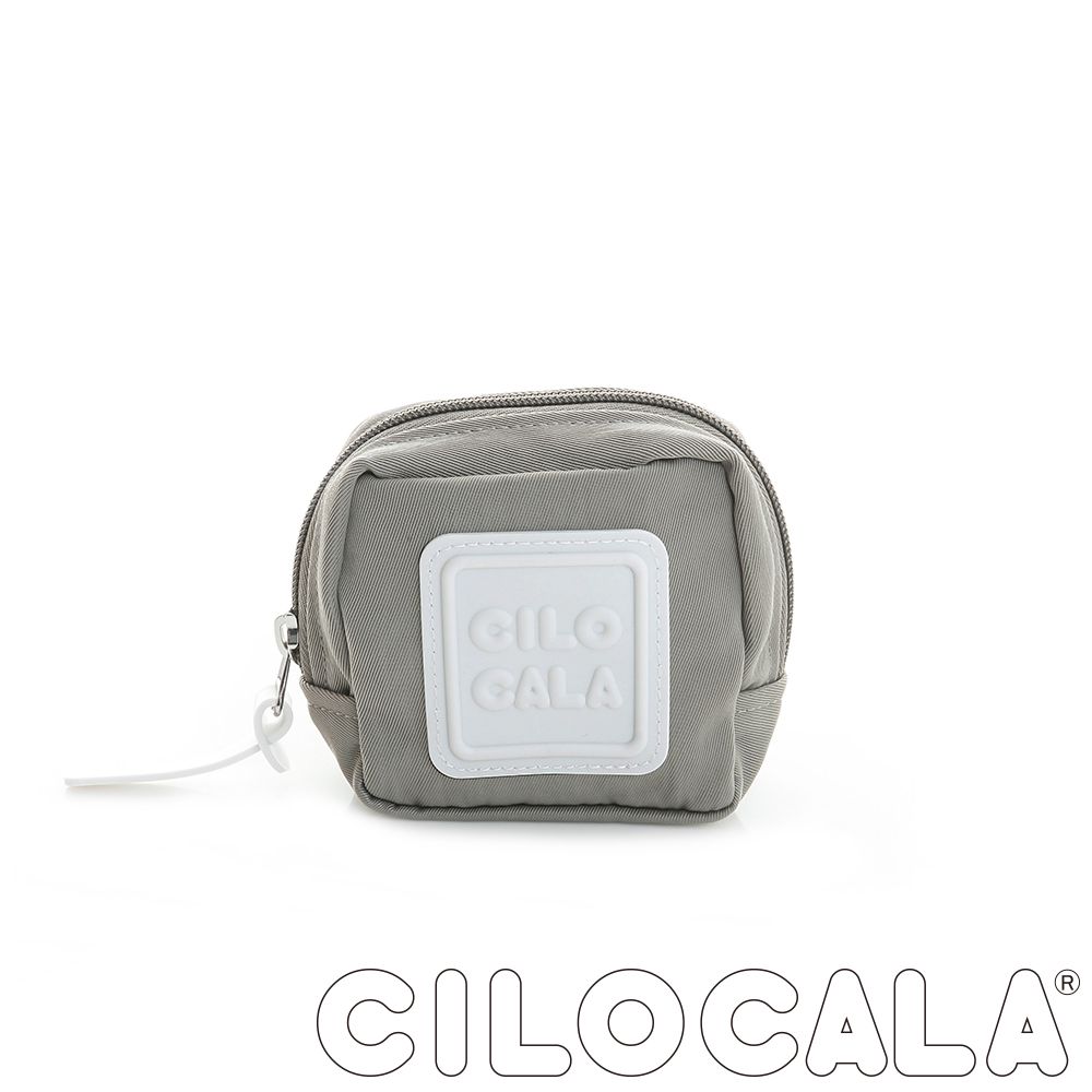 CILOCALA - 亮彩尼龍防潑水可扣式零錢包-灰色