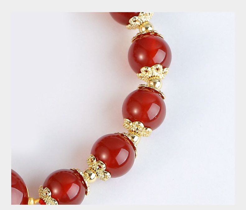 8mm天然和田玉玉兔手鍊-彈力繩款 (13-18cm)