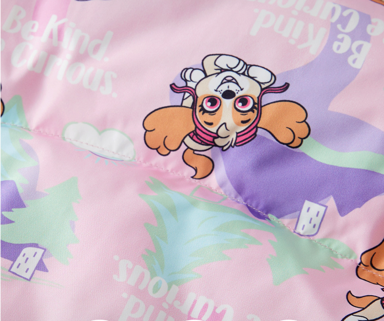 卡通汪汪隊連帽滿印羽絨外套(85%鴨絨)-卡通人物阿奇-綠色