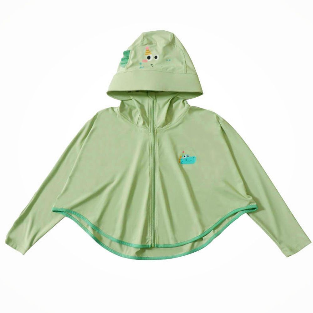 UPF50+涼感防蚊防曬連帽外套-立體斗篷-綠色