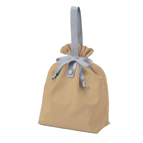 日本 MOTTERU - 輕巧折疊保冷手提包/午餐袋(可機洗)-摩卡棕 (9L)