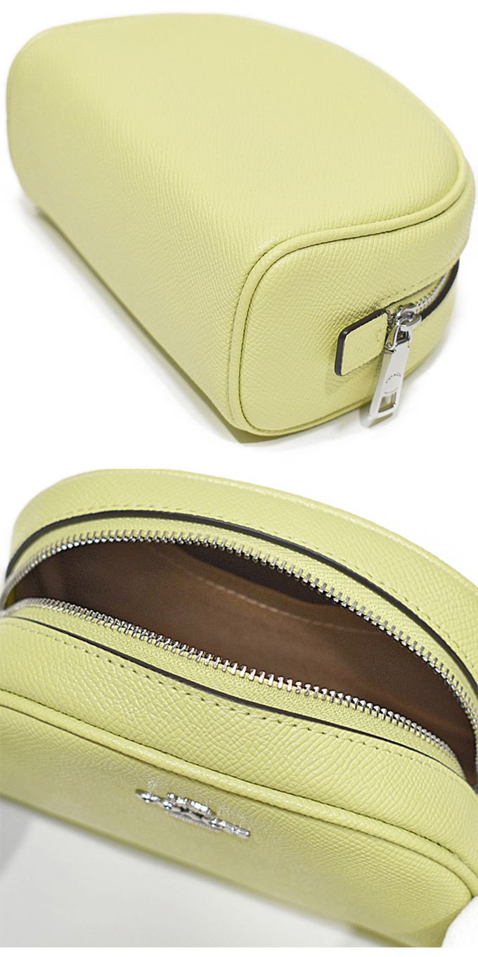 COACH - 防刮皮革化妝包 (淺綠色)