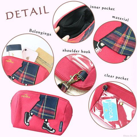 mis zapatos - 斜背美腿包(帆布)-蘇格蘭裙-GY灰色 (14*18*9cm)