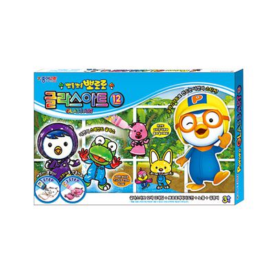 韓國色紙大帝國 - Pororo玻璃彩繪膠12色組
