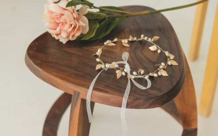 韓國 Coco Ribbon - 金葉子髮圈