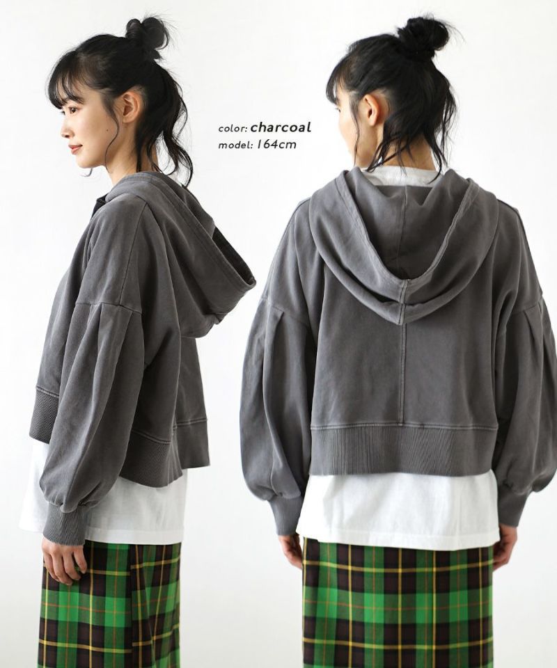 日本 zootie - 聯名款 定番短版連帽薄外套-淺灰杏