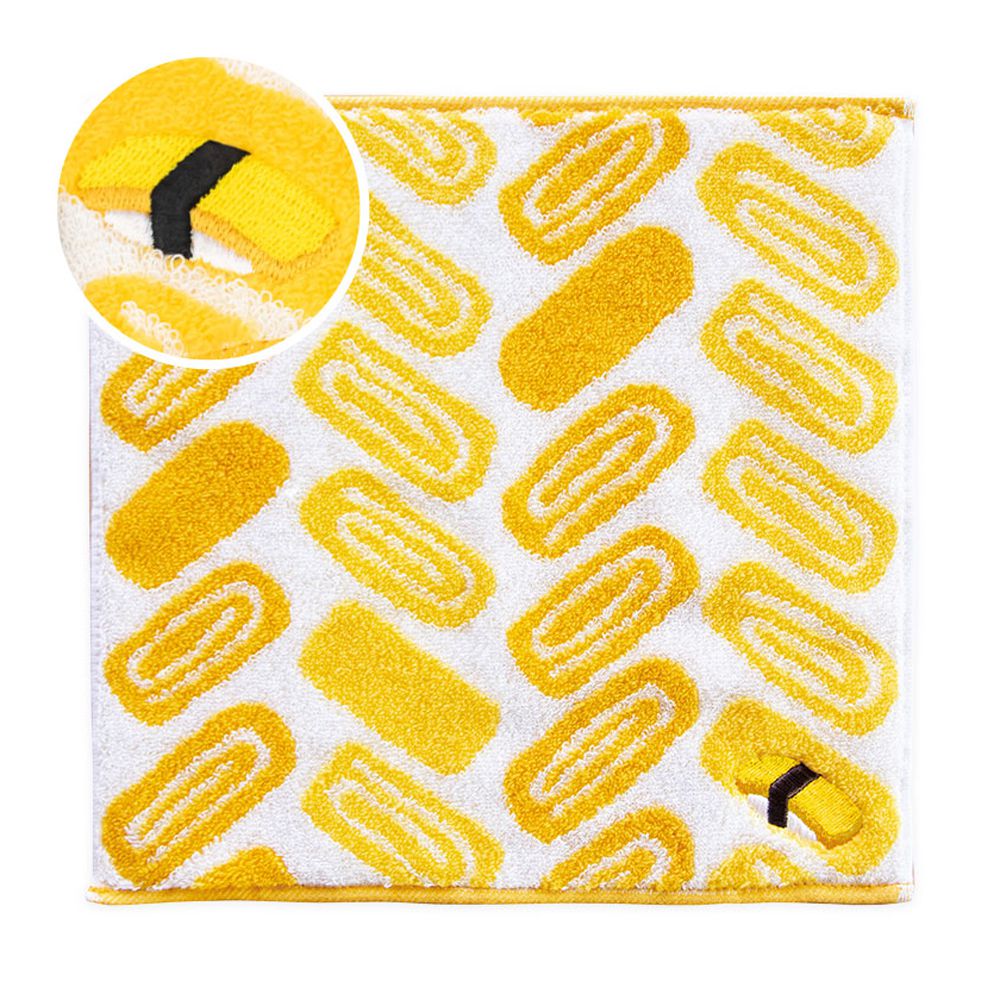 100%棉 日本製今治方巾/手帕-玉子燒-淺黃 (23×23cm)