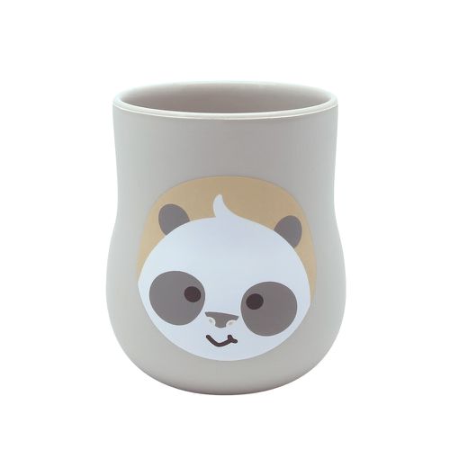 動物樂園2合1矽膠訓練杯-貓熊