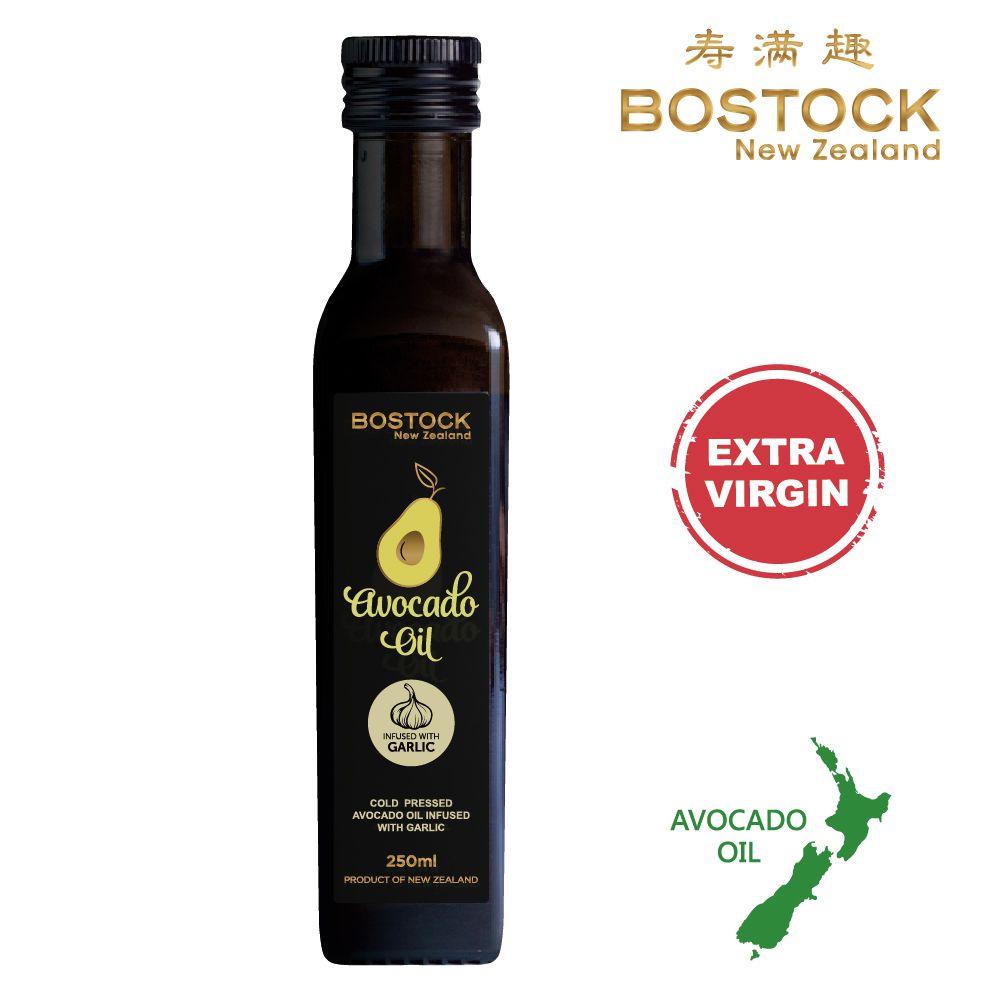 壽滿趣 - 紐西蘭BOSTOCK-頂級冷壓初榨蒜香風味酪梨油-250ml