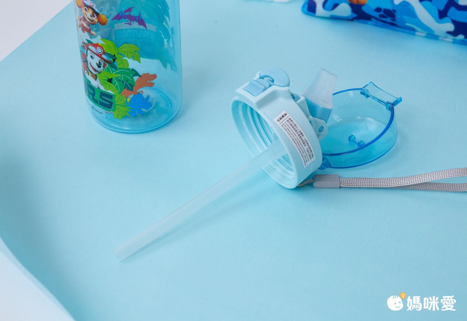 汪汪隊立大功 恐龍救難隊主題運動吸管水壺-藍色-430ml