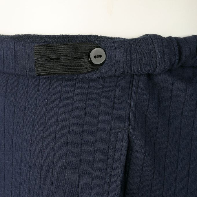 akachan honpo - 直筒羅紋褲-深藍色