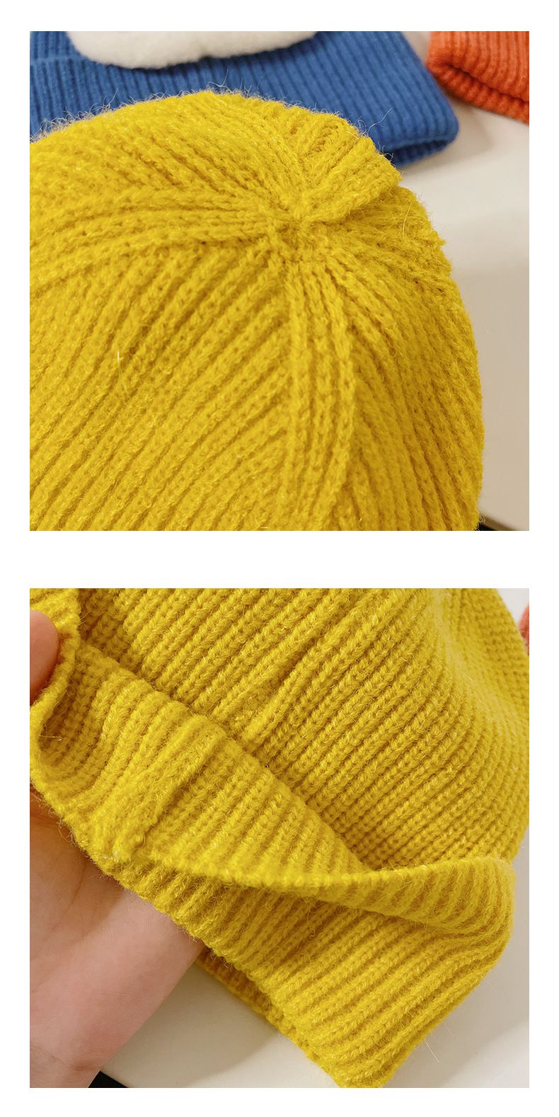 立體動物針織帽-橘色 (帽圍48-52CM/建議年齡2-6歲)