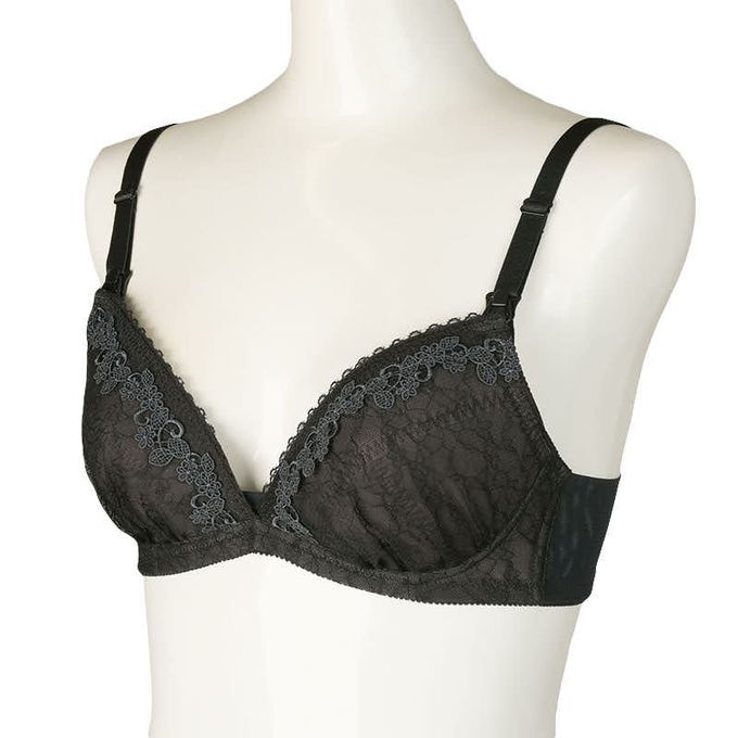 akachan honpo - 美型 無鋼圈胸罩 具哺乳功能-黑色