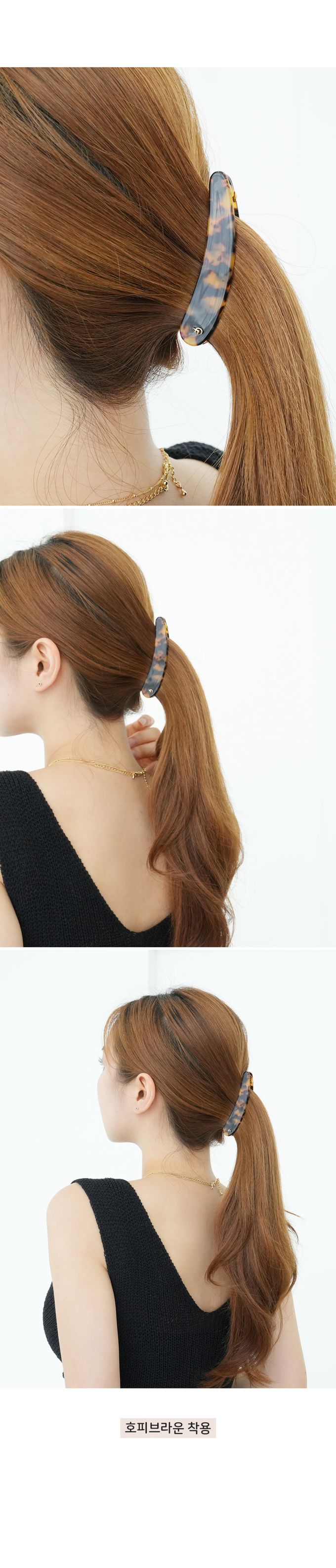 韓國 Soo&Soo - 正韓製CREATION FRANCE扣式髮夾-幾何藍塊