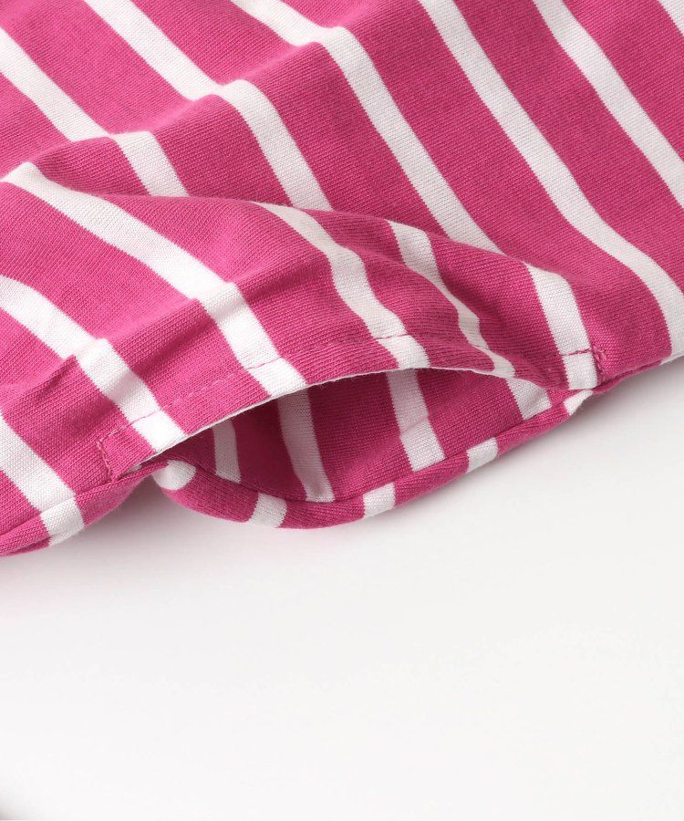 日本 apres les cours - 肩部荷葉印花薄長袖洋裝-愛心-海軍藍