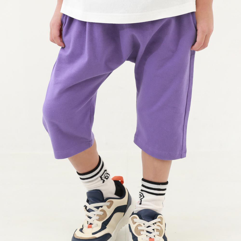 日本 devirock - 熱銷定番 百搭寬版七分褲-亮紫