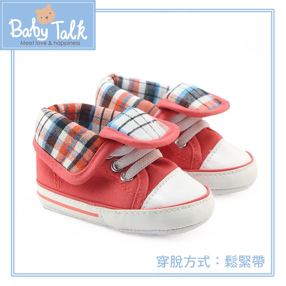 BABY TALK - 學步鞋-小高筒/鬆緊帶-紅色