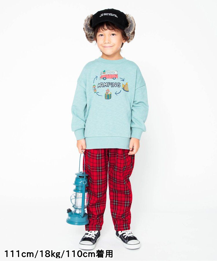 日本 BREEZE - 斜紋布保暖廚師褲-棋盤格-黑米