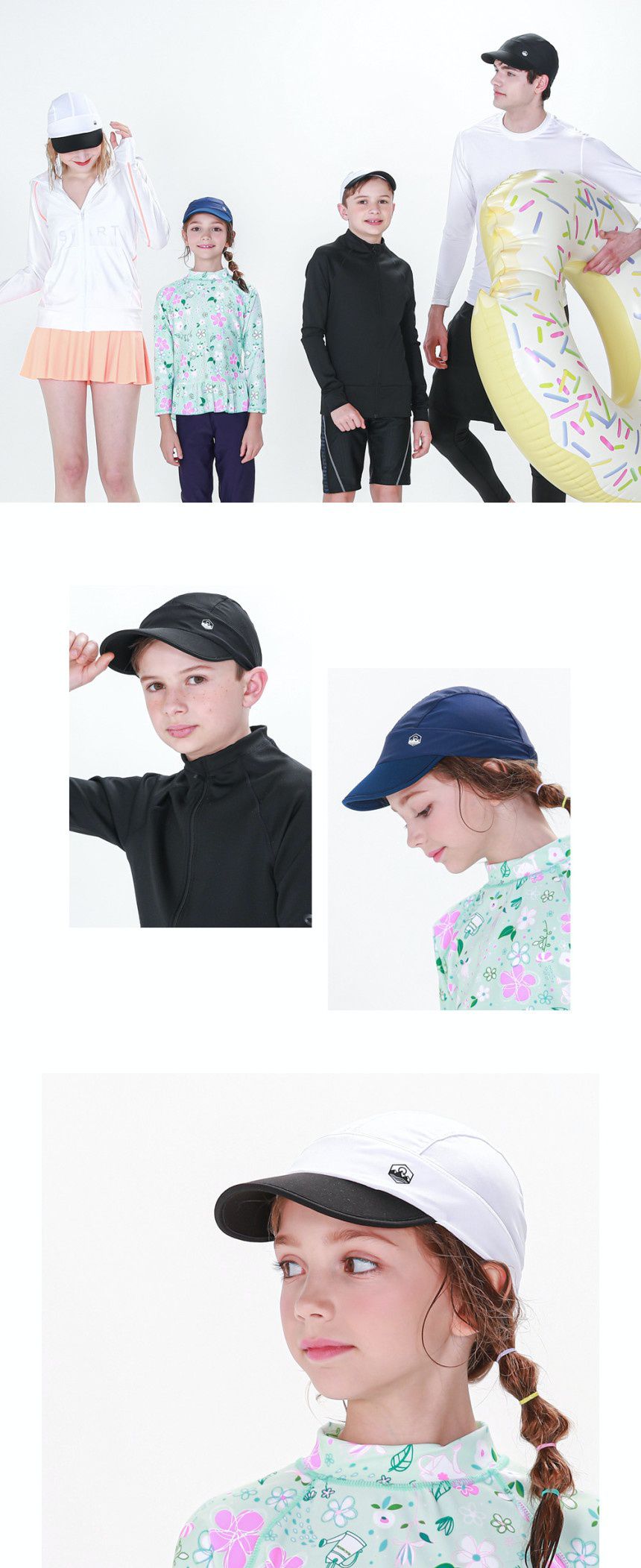 韓國 Beach Boom - UPF50+ 超彈性時尚泳帽/戲水帽-黑