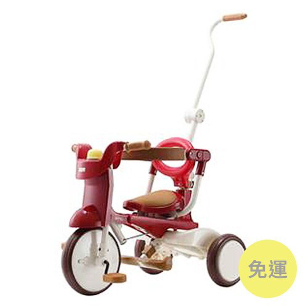 日本iimo - 兒童摺疊三輪車-基礎款-紅色
