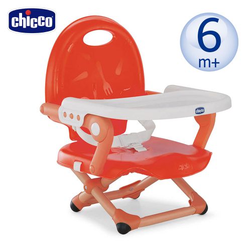 義大利 chicco - Pocket snack攜帶式輕巧餐椅-罌粟紅